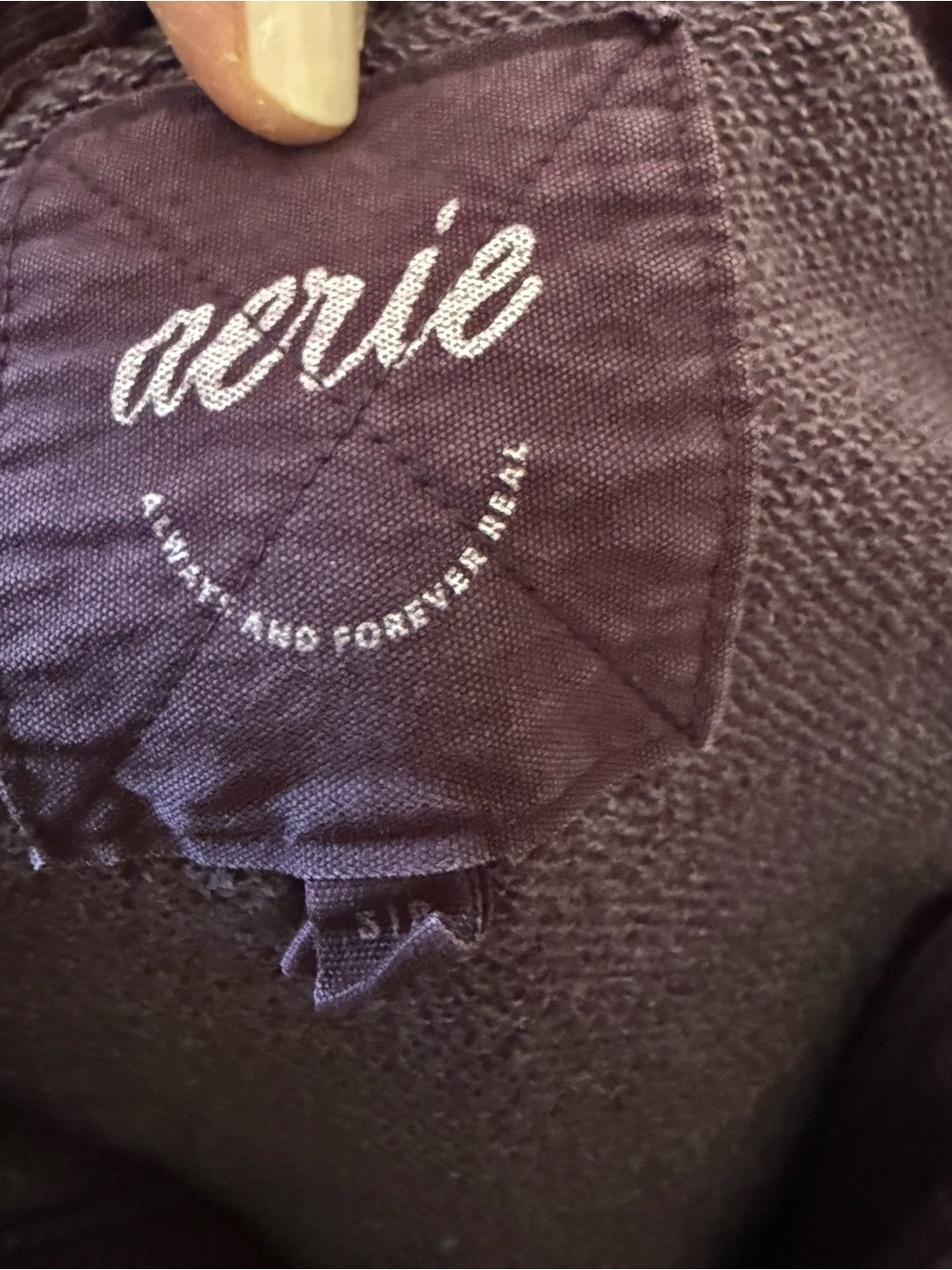 aerie Deep Purple Snap-Front Sweatshirt & sweatpant - Picture 7 of 7